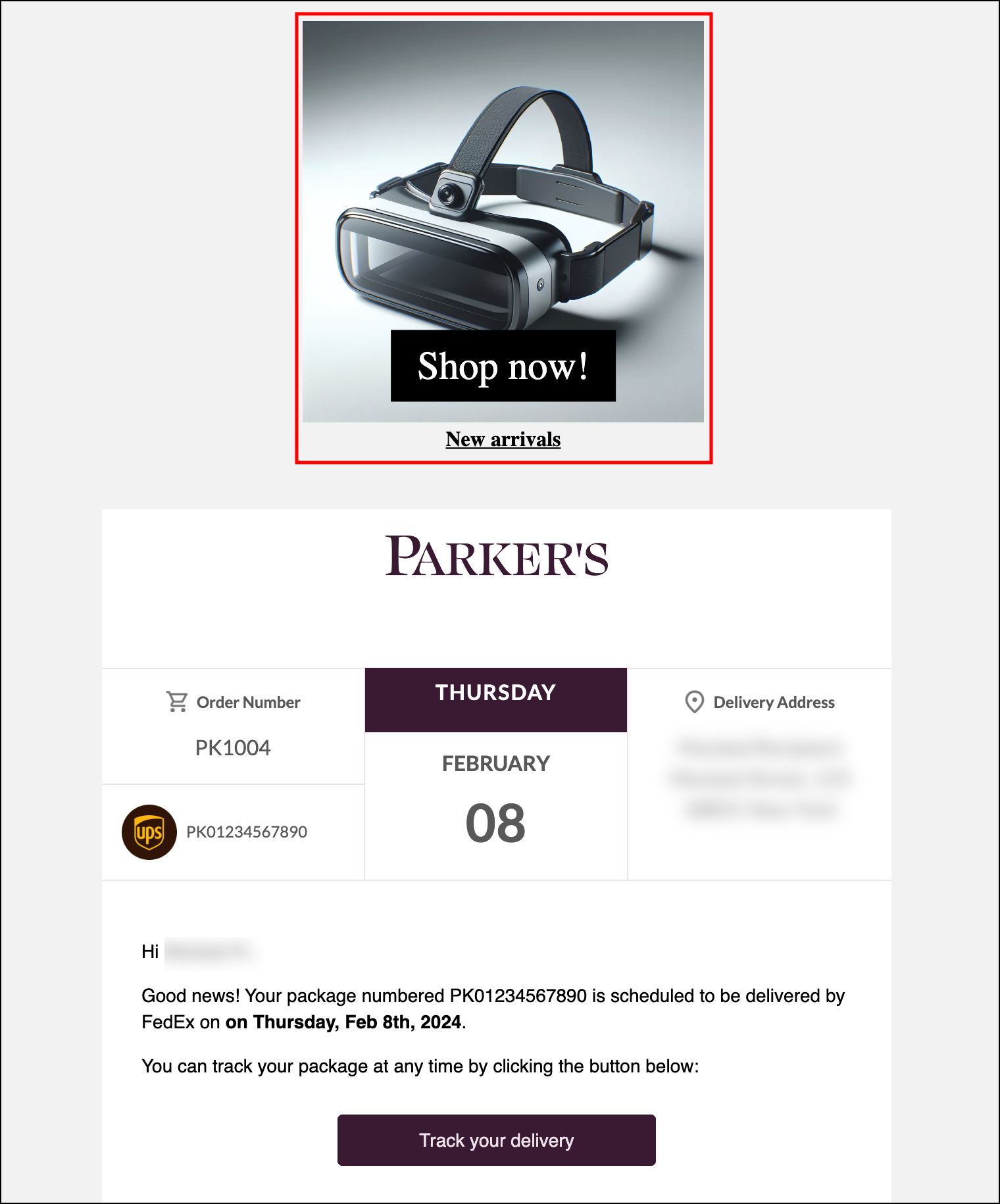 Email with campaign banner