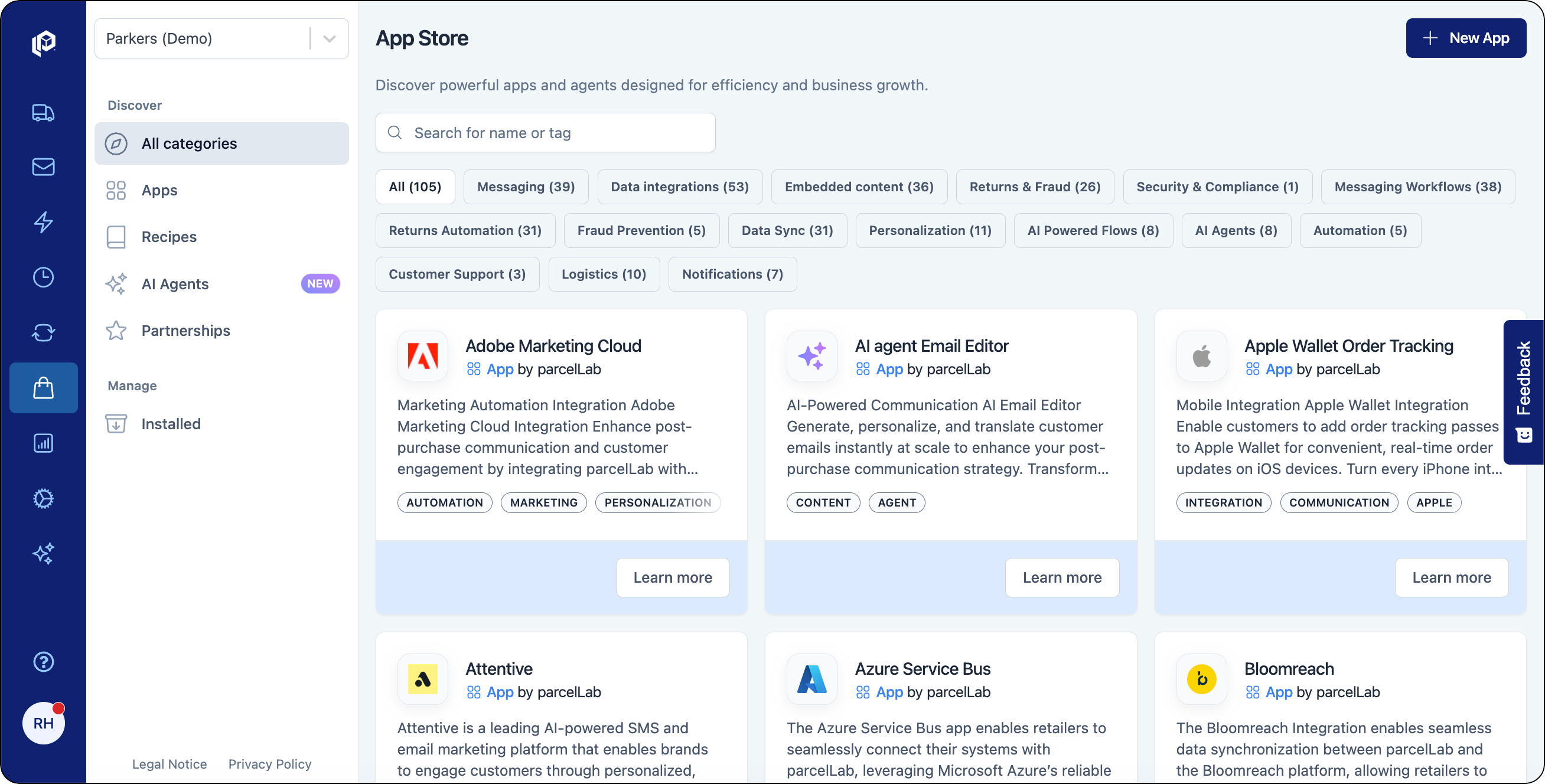 App Store landing page